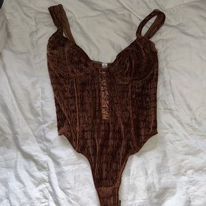 NWOT out from under velvet bustier bodysuit
